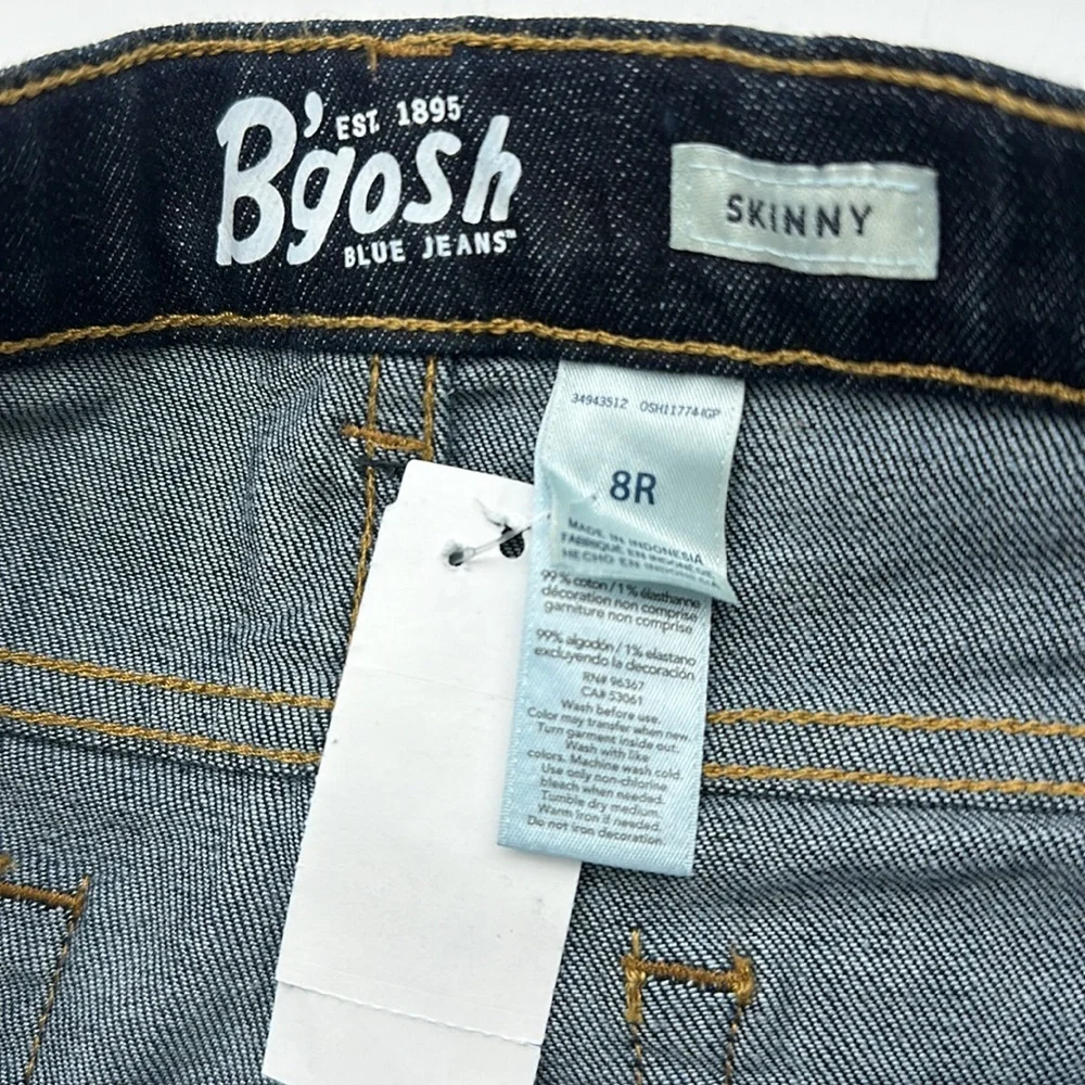 Oshkosh B'gosh Jeans Skinny Adjustable Waist Dark Wash NEW‎ Kids Regular 8 (K8)